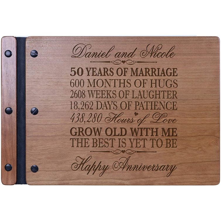 LifeSong Milestones Personalized Engraved 50th Anniversary Wooden Guest